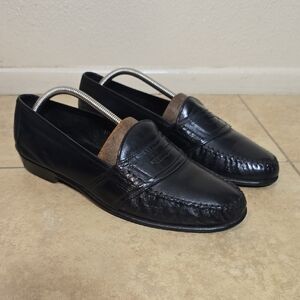 Cole Haan Black and Brown Leather Loafers
